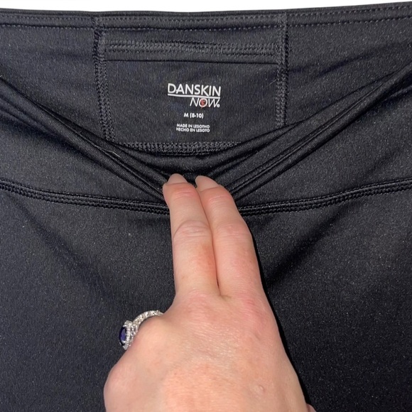 DANSKIN Now Black & Purple Leggings with Mesh M - Picture 6 of 6